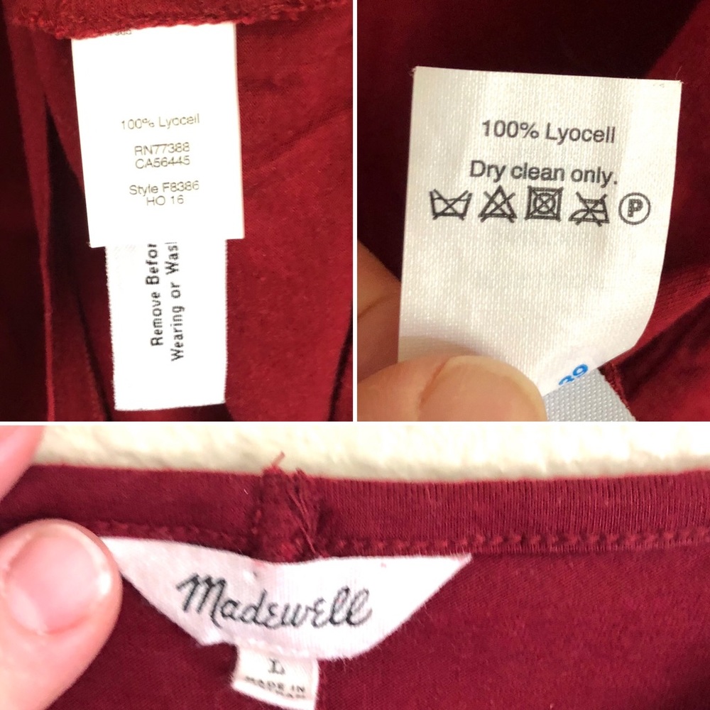 Large Madewell Ruched Shoulder Tank Rust Color - Picture 9 of 10